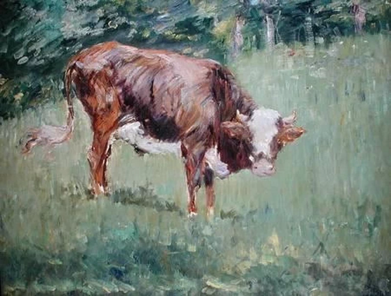 127-Édouard Manet, Giovane torello nel prato,  